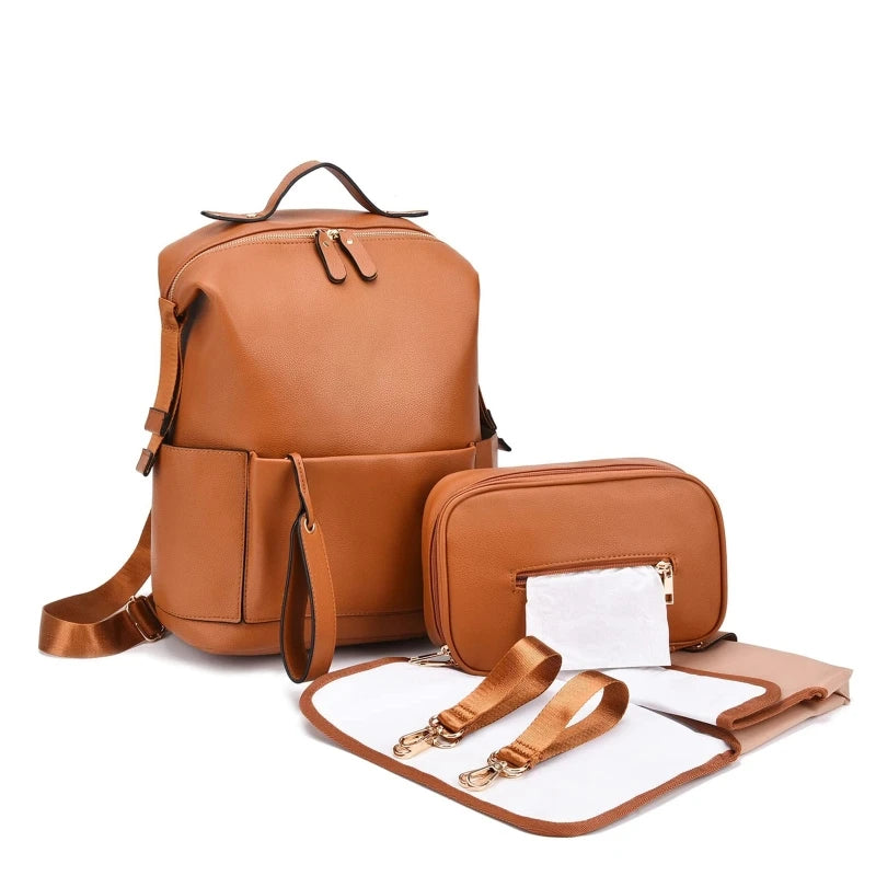 Sac à Langer “Le Cocoon Camel” – Cuir Doux, Grande Capacité & Design Raffiné (Copie)